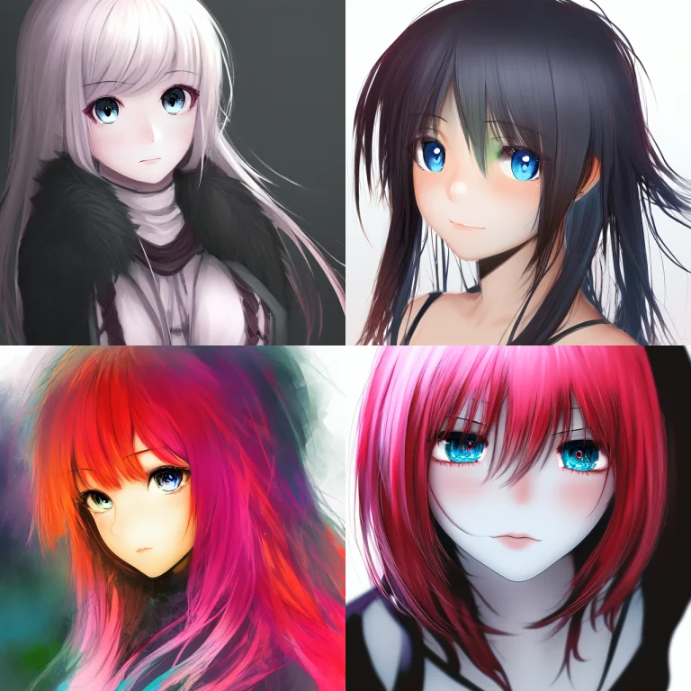 1girl, Portrait, Colorful Eyes, By B-ginga
