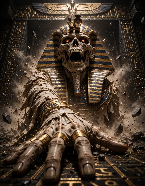 Titan Ascended,an Undead Pharaoh Bursting Out Of An Ancient...