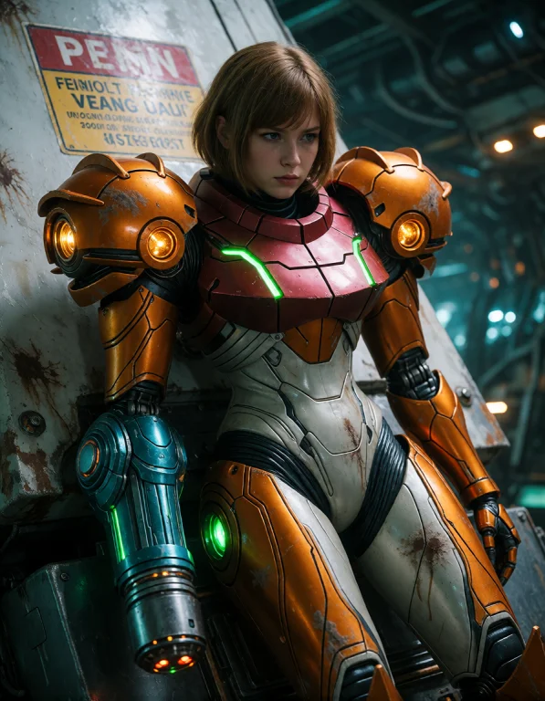 Create A Photorealistic Scene Centered On Samus Aran Clearl...
