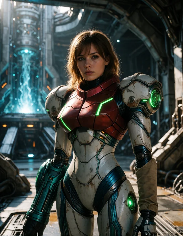 Create A Photorealistic Scene Centered On An Adult Samus Ara...