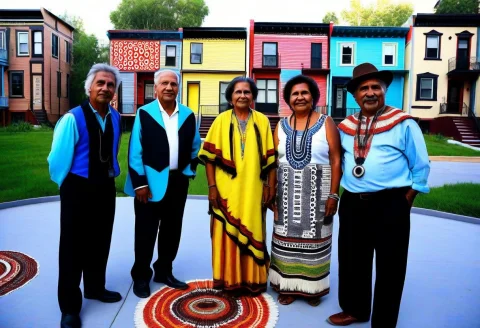 2029 New Town, Welcome To Country Traditional Owners Of The... — SDXL AI Prompt: 2029 new town, Welcome to Country traditional owners of the land in mix of multi...