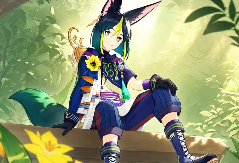 Tighnari 1boy, Male Focus, Solo Fox Boy, Animal Ears, Animal...