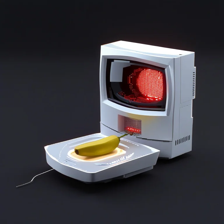 All In The Microwave,banana,half Of The Banana Is Made Of Te...