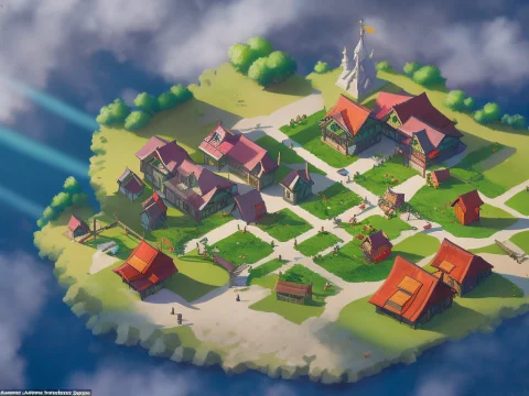 Chv3sworld, Chv3sscifi, Chv3slighting, Rpg Isometric Top Vie... — Stable Diffusion AI Prompt: CHV3SWorld, CHV3SSciFi, CHV3SLighting, Rpg isometric top view of a lovely anime...