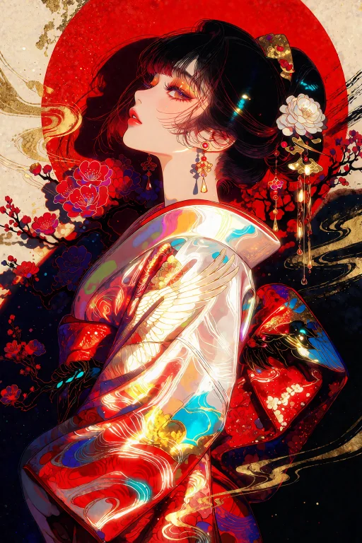 A Vivid Neon-based Drawing In A Glow-driven Illustration Sty...