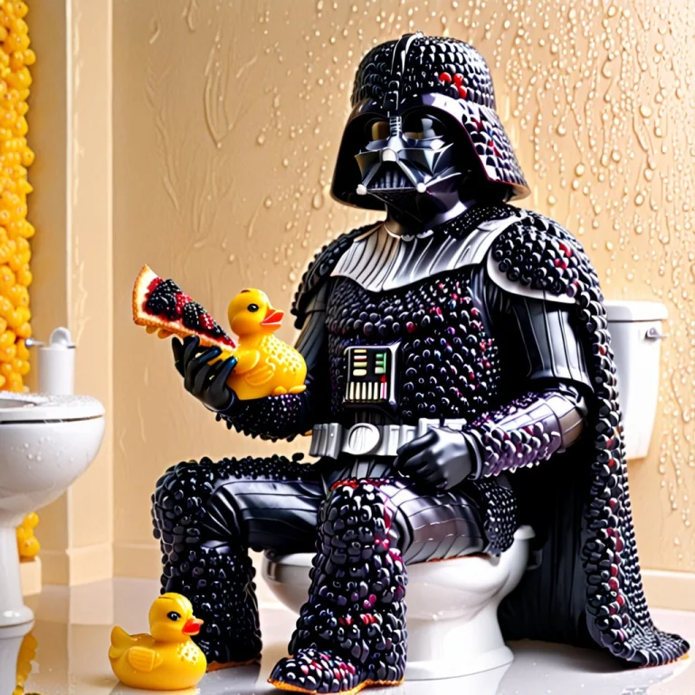 Blackberryworld, Masteroiece, Darth Vader Sitting On A Toile...
