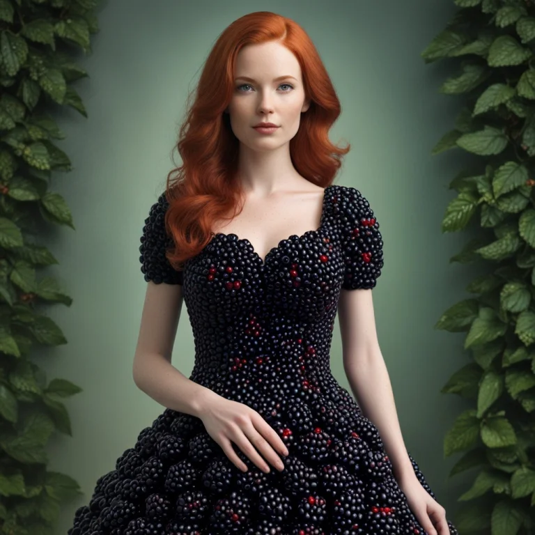 Blackberryworld Dress On A Redhair Woman