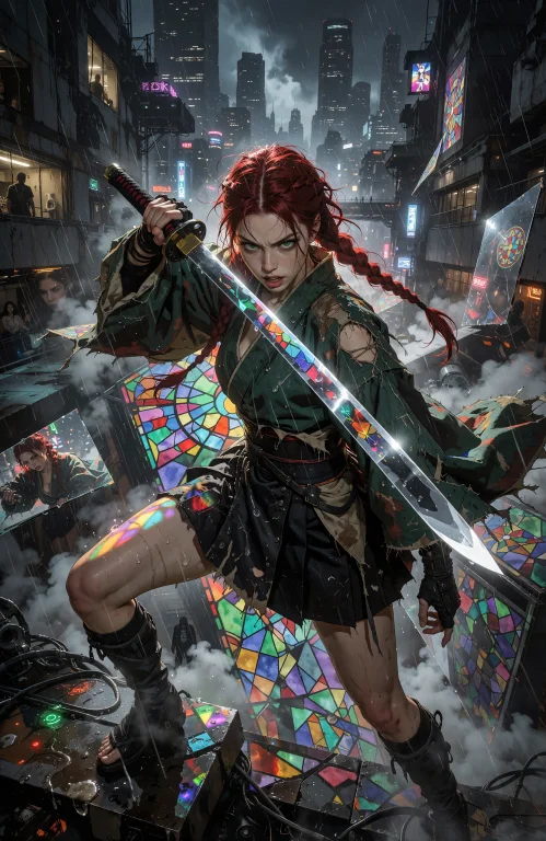Ultra-detailed Cinematic Mixed-media Digital Painting Combin...