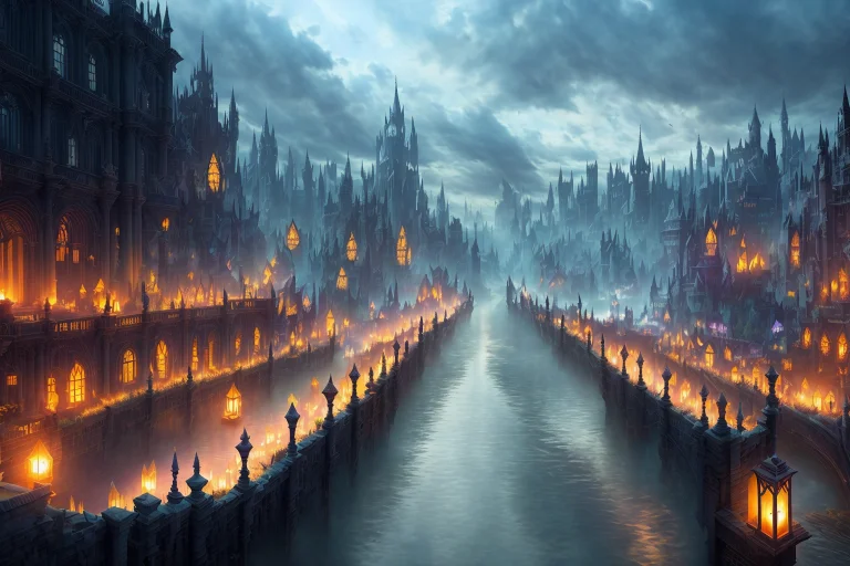 Kingdoms Edge, Night, Style-glorious, Style-glass, Dramatic,...