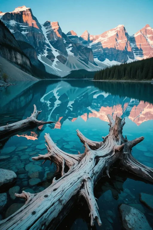 Nature, A Stunning Landscape Photograph Of A Pristine Alpine...