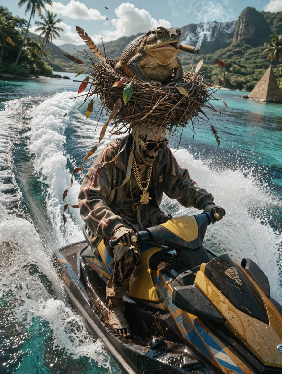 Ultra-photorealistic Action Photograph Of An Absurd Surreal...