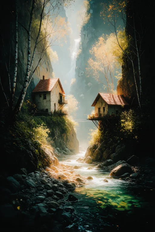 Zidiusart, Create A Poetic Oilpainting Style Landscape Of A...