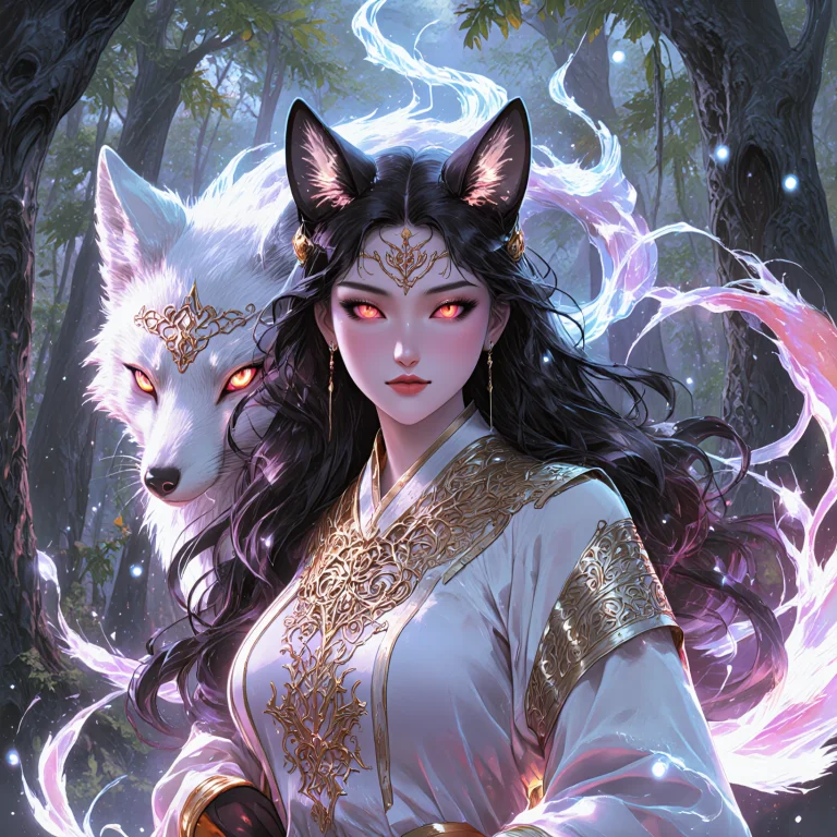 The East Asian Fox Spirit, Is A Captivating And Enigmatic Cr...