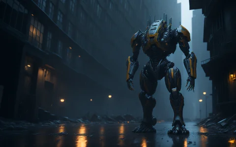Photo Of Half Life Combine Standing Outside City 17, Glossy... — Stable Diffusion AI Prompt: photo of half life combine standing outside city 17, glossy robot, rainy, rtx, o...