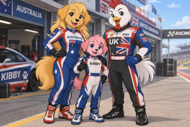 2d Art Illustration Style, Kibby Sailor Family, Furry Female...