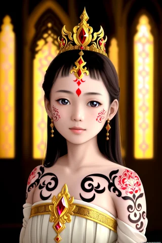 Close Up Of A Young Thai Princess In A Traditional Dress And... — Stable Diffusion AI Prompt: close up of a young thai princess in a traditional dress and headwear at night i...