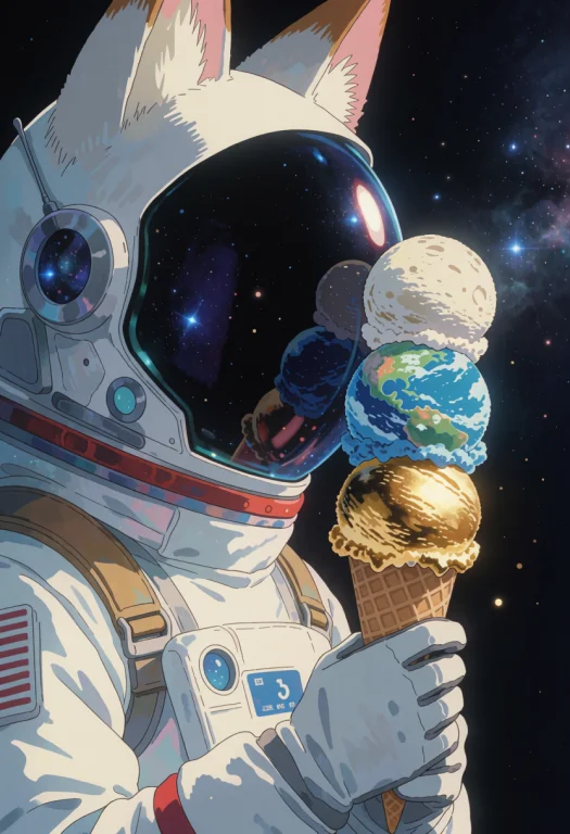 Studio Ghibli Dark Fairytale, A Detailed White Spacesuit And...