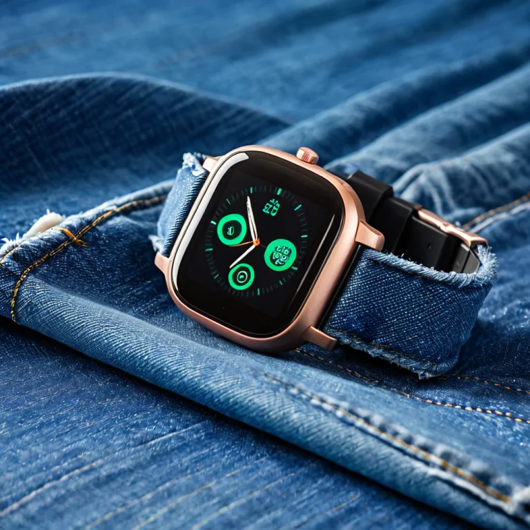 Loratech2denimfabricv10.80, Techdenim, A Smartwatch On A Fol...