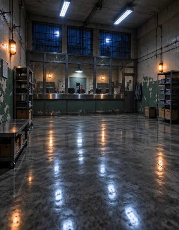 W0m3ns Pr1s0n, Photorealistic, Same Empty Prison Intake And...