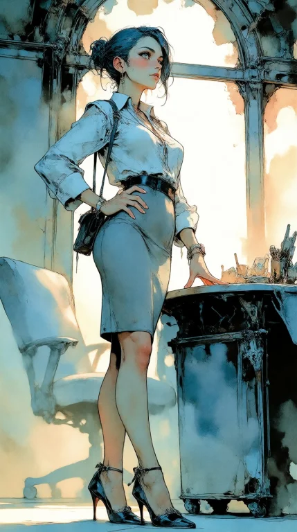 Bradhamel Art Style, Dark Fantasy Style Illustration. Young...
