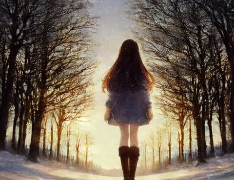 1girl, By Vima, Forest, Bokeh, Masterpiece, Winter, From Beh... — Stable Diffusion AI Prompt: 1girl, by vima, forest, bokeh, masterpiece, winter, from behind, cold, long hair...