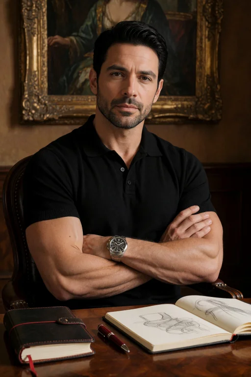Xshirt1, A Man With Dark, Neatly Styled Hair And A Trimmed B...