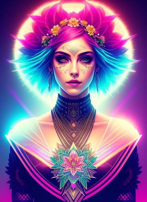 Swpunk Style1.1 Symmetry1.1 Portrait Of Floral1.05 A Woman A...