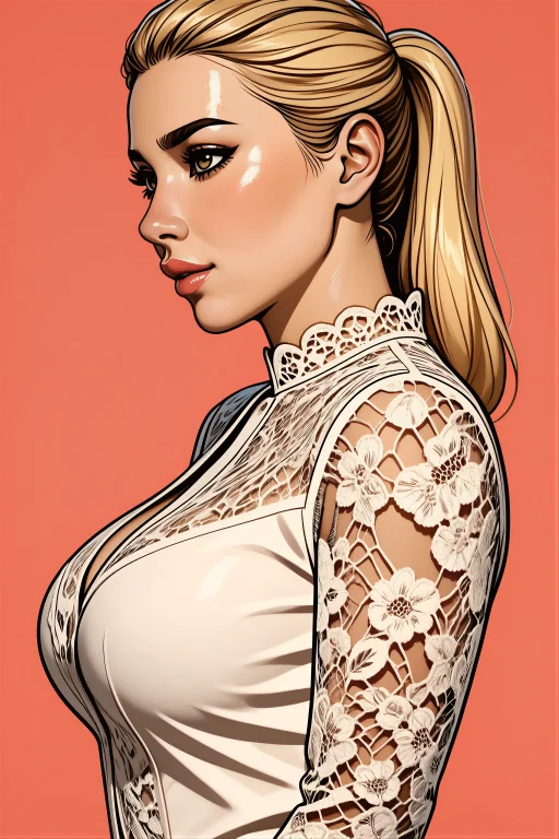Volanisy Style, Petite-but-curvy Woman With A Blonde Ponytai...