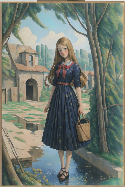 1girl, Loracezannev15 Paul Cezanne Style, By Ernest Zachare...