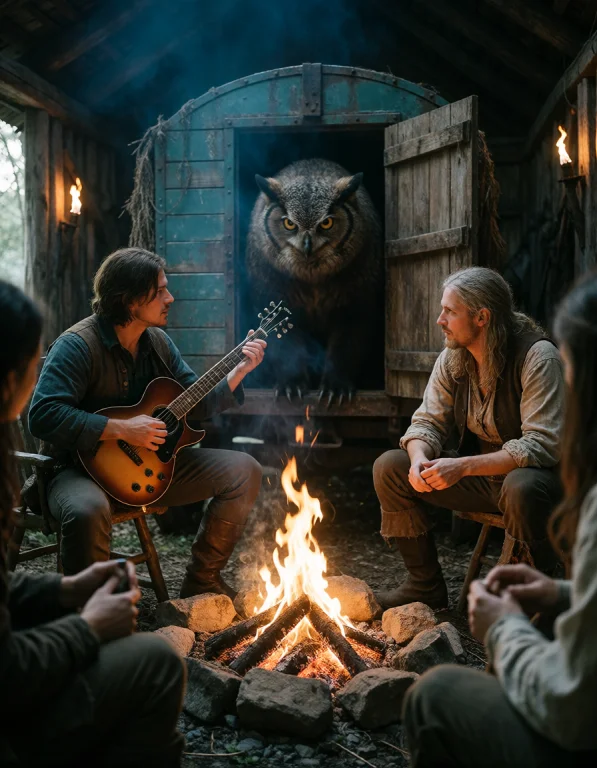 Capture A Photorealistic Scene Centered On An Adventuring Pa...