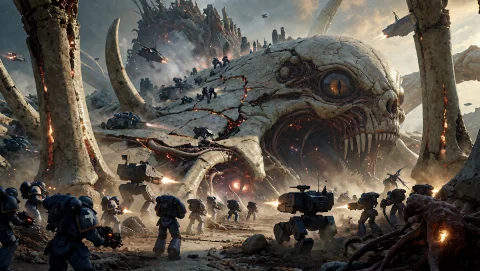 An Incredible Photorealistic Scene Of A Cosmic War Taking Pl... — Stable Diffusion AI Prompt: An incredible photorealistic scene of a cosmic war taking place inside the body...