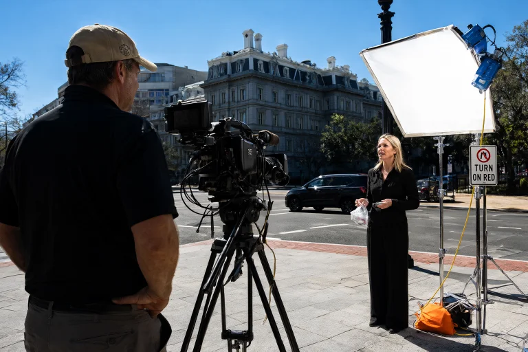 Highleveldescriptiona Professional News Broadcast Being Film...