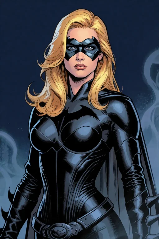 Comic Style,caucasian Woman.she Has Long Blonde Hair. A Woma...