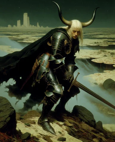 Bradhamel Art Style, Cinematic Composition, Atmospheric Pers... — Stable Diffusion AI Prompt: Bradhamel art style, cinematic composition, atmospheric perspective. off-center...