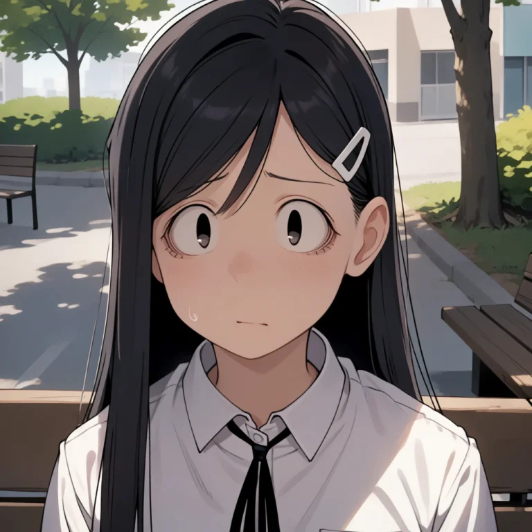 Ytecchan, Black Hair, White Hairclip, Black Eyes, Long Hair,...