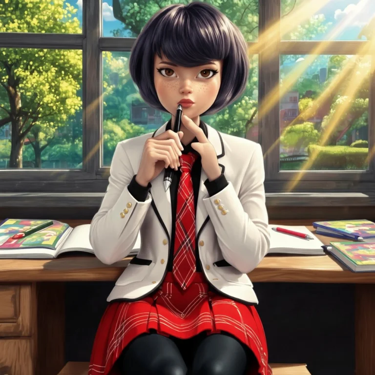Masterpiece, Best Quality, Kagami Tsurugi, Tight Black Leggi...
