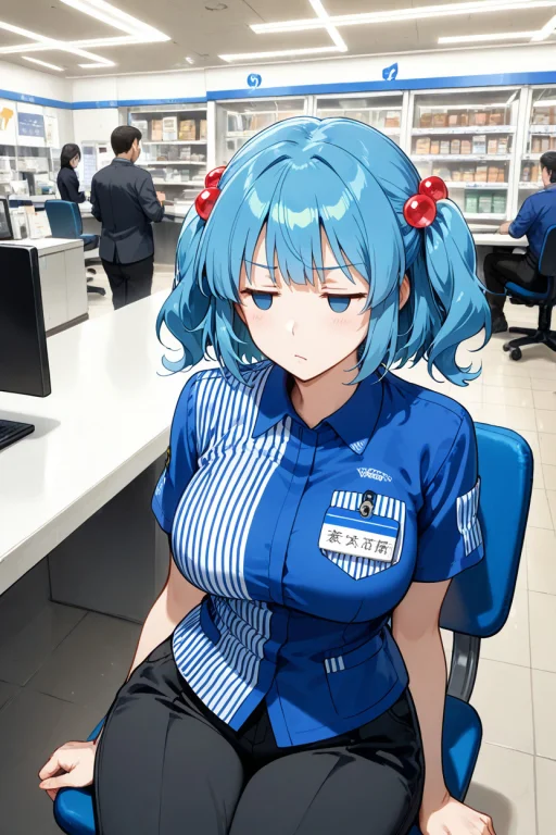 Kofji Nitori, Blue Eyes, Blue Hair, Short Hair, No Pupils, E...