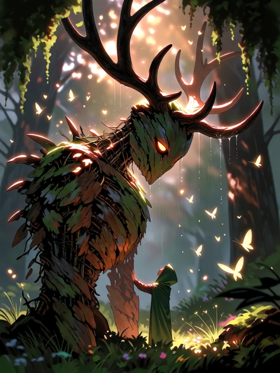 A Hollow Eyed Forest Guardian Formed From Interlocking Woode...