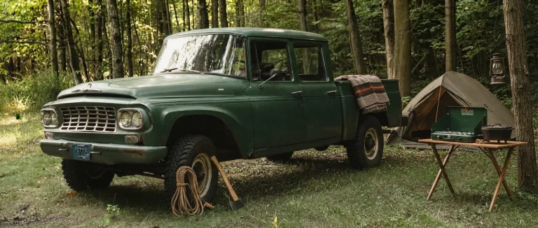 Green Truck, Forest Campsite