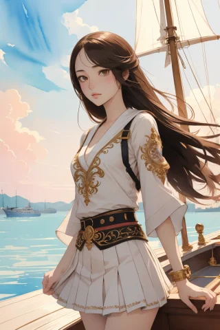 1girl, Loraratatatat74lora1, Masterpiece Anime, Boat, Rule O... — Stable Diffusion AI Prompt: 1girl, , masterpiece Anime, Boat, Rule of Thirds, Sunny, Sharp and in focus, wat...