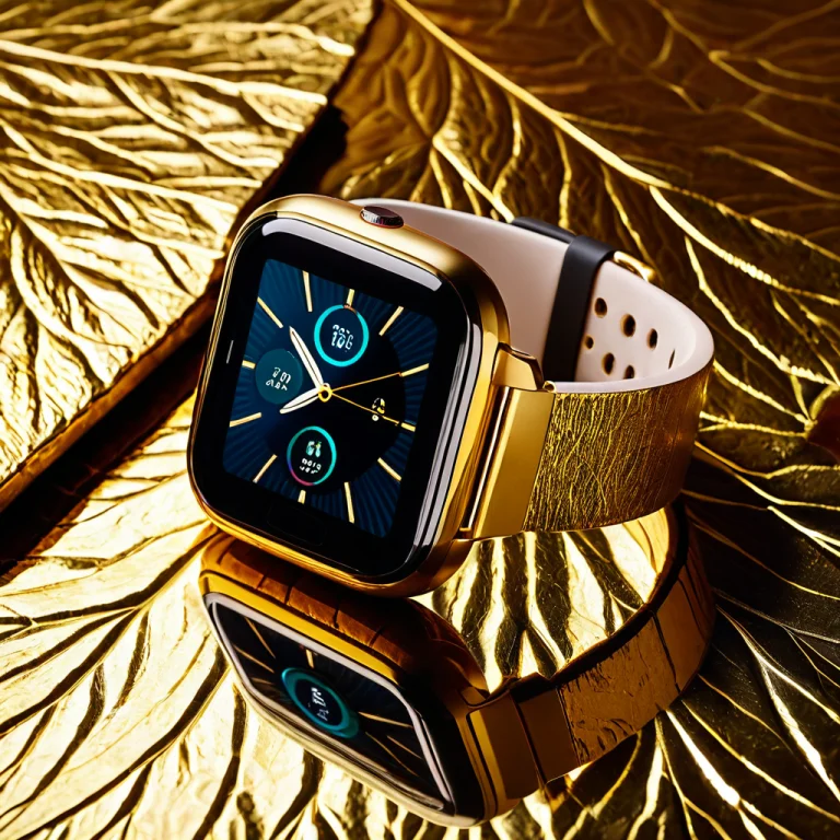 Loratech2goldleafv10.80, Techgoldleaf, A Smartwatch On A Tex...
