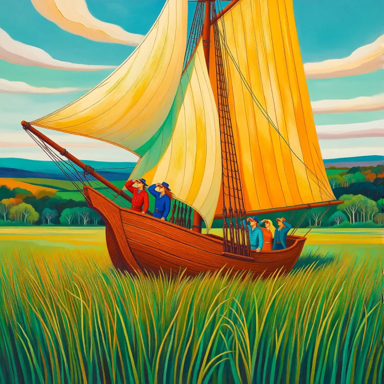 Lorazptagk2e101 A Fantasy Wooden Schooner, Sailing Through L...
