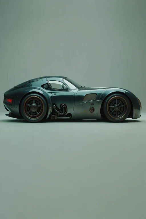 A Concept Car Is Shown In Profile Against A Plain Background...