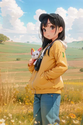 1girl,lorakionantv20.8, Detailed 3d Rendering, Stuffed Toy,... — Stable Diffusion AI Prompt: 1girl,, detailed 3D Rendering, stuffed toy, Raw digital photo of a behance, land...