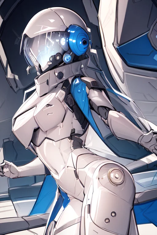 Masterpiece, Best Quality, Robot,helmet,armor,