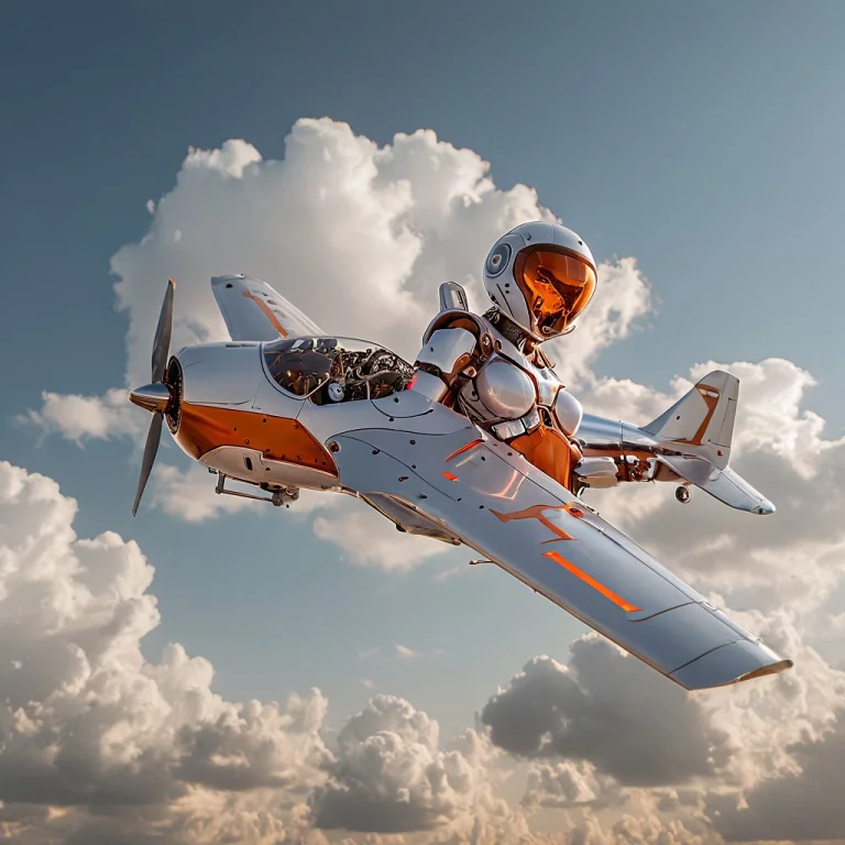 Whiteember Female Robot, White Plating, Ember Orange Accents...