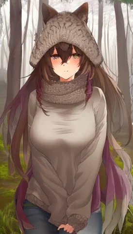 1girl, Sweater, Forest, Walking, Upper Body, By Suruga — Stable Diffusion AI Prompt: 1girl, sweater, forest, walking, upper body, by suruga