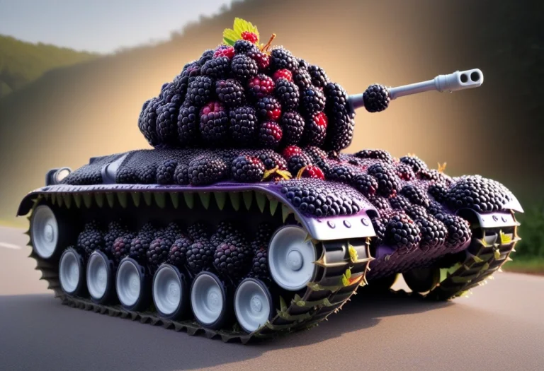 Blackberryworld,a Blackberry Tank On Road