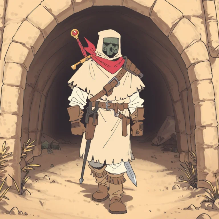 1man, Solo, Desert Bandit, Human, Adult, Rugged Build, Sun-b...