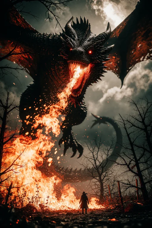 Ta86inkriot, Thin Black Outlines, Digital Fantasy Artwork De...